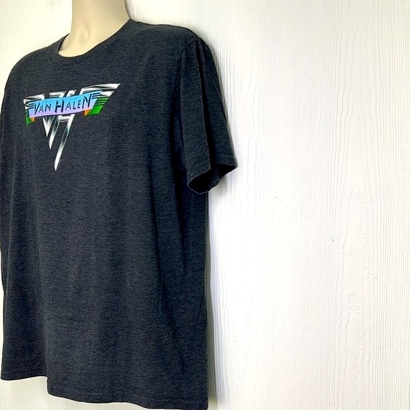 Van Halen - 2017 Van Halen Fun Retro Logo Gray Short Sleeve T Short Size XL - Picture 5 of 9